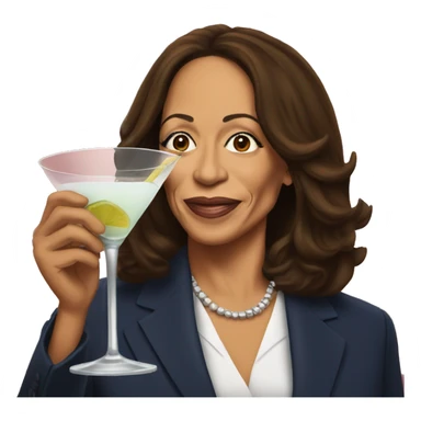 Kamala Harris Drinking A Martini   sticker