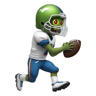 a zombie is playing football sticker