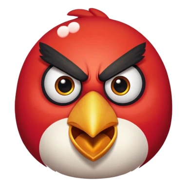 angry bird like in cartoon sticker