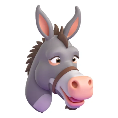 sad blue donkey sticker