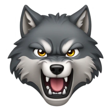 angry wolf sticker
