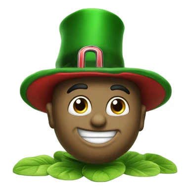 Ohio state buckeye sitting on a leprechaun  sticker