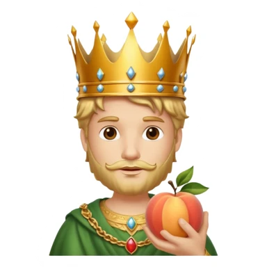 king and peach sticker