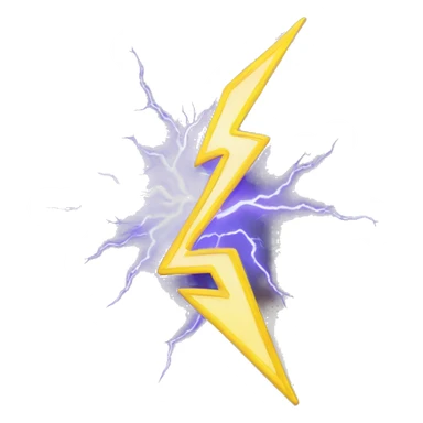 lightning spark with an energy flow and positive trend sticker