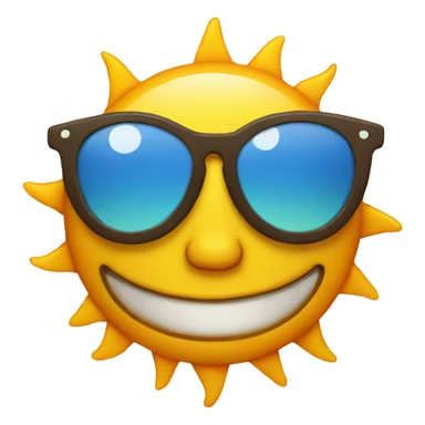 sun with sunglasses sticker