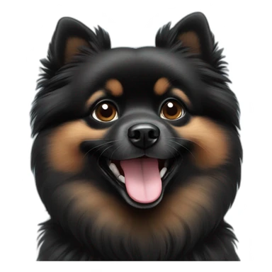 smiling-black-pomeranian sticker