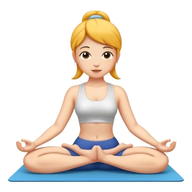 a girl doing yoga sticker