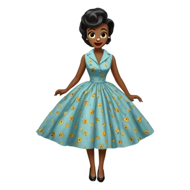 vintage 50's dress sticker