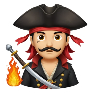 Fai un pirata con le ali di fuoco sticker