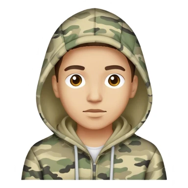 Light colored camo hoodie  sticker