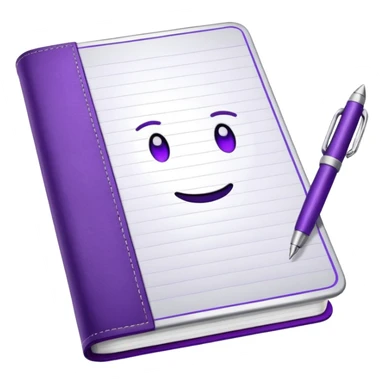 journal white and purple sticker