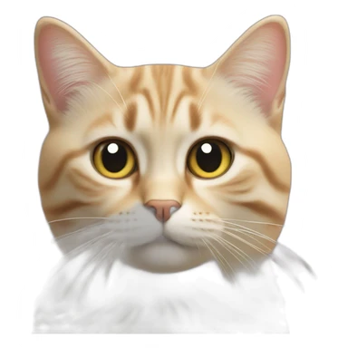 un chat sur une pomm sticker