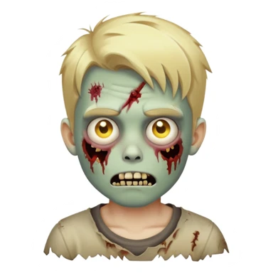 boy zombie blonde emoji sticker