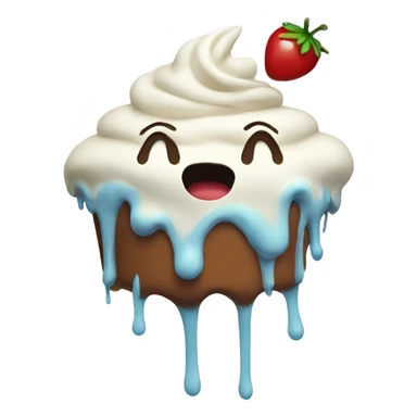 Frosting dripping from mouth sticker