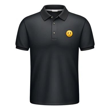 Black polo shirt, classic collared shirt sticker