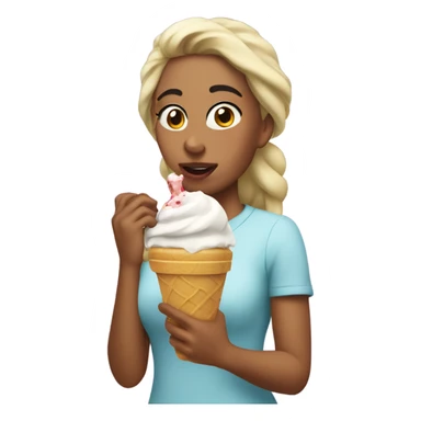 Karla comiendo helado  sticker