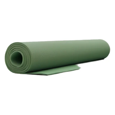 sage green half rolled out yoga mat sticker