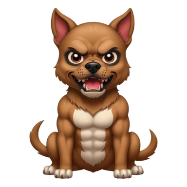 tattooed scary looking dog sticker