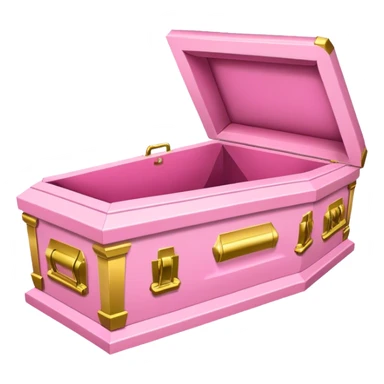Fancy pink coffin sticker