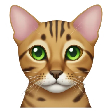 Bengal cat with green eyes sticker