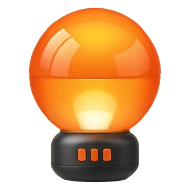 1980s orange lighting lamp sticker