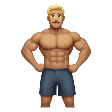 Muscular Male being shirtless sticker