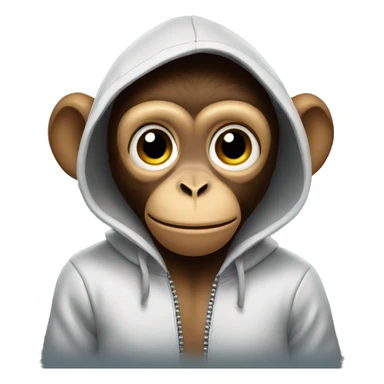 Monkey wearing a hoodie  sticker