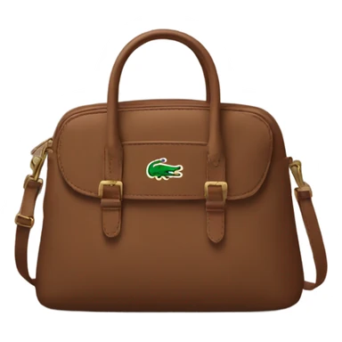 Lacoste brown handbag sticker