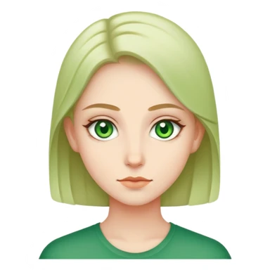 Me with green eyes sticker