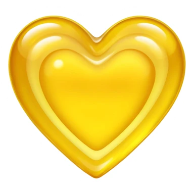 heart shade yellow color sour jelly sticker