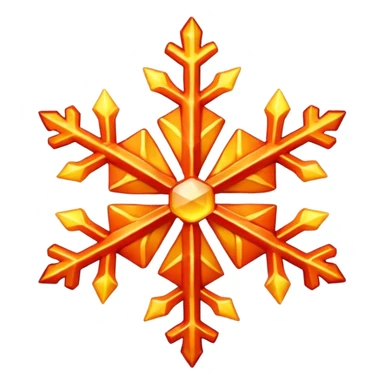fiery snowflake sticker