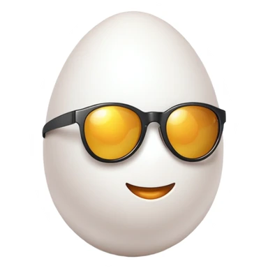 egg with sunglasses sticker