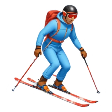 Man Skiing Background Matterhorn sticker