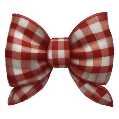 Red and silver plaid bow  sticker