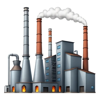 factory with furnaces sticker