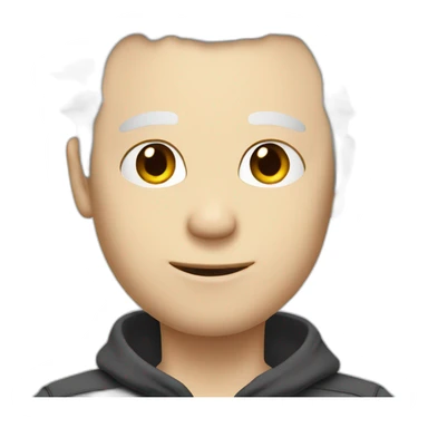pale white guy with spiky white hair sticker