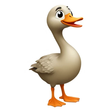 Silly khaki goose sticker