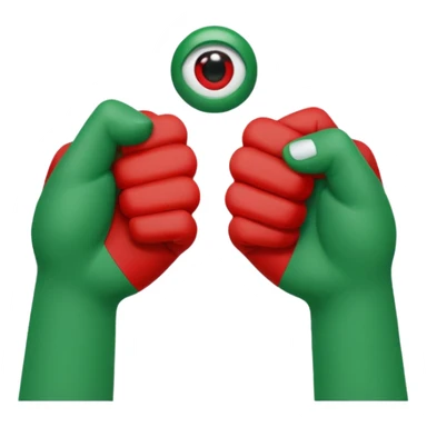W or L has the appearance of two letters that are combined together, or next to each other. An eye is plastered on each letter, and are attached to legs. The W is green, while the L is red. W’s hand is curled tightly into a fist, and L’s hand is posed in an “L” shape. sticker