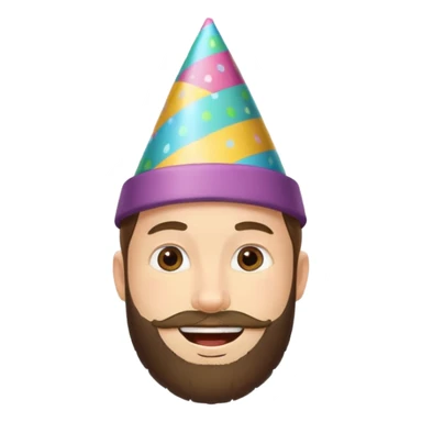 young man with a beard, happy birthday boy sticker