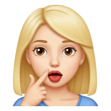 girl with her finger in her mouth sticker