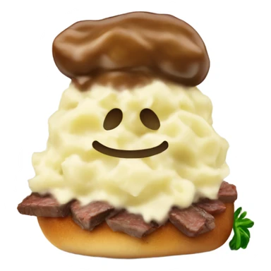 Pepper steak mashed potatoes  sticker