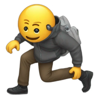 programmer-crawling-out-of-an-iphone sticker