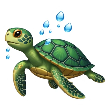 pet turtle in water sticker