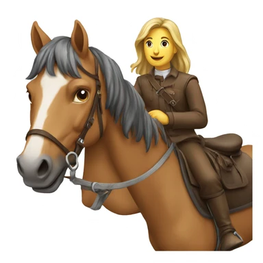 eine Reiterin auf Pferd und ein Reiter auf Pferd sticker