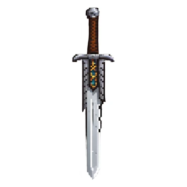 Iron sword with runic engravings on blade sticker
