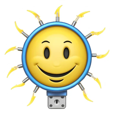 Smiley foudroyé sticker