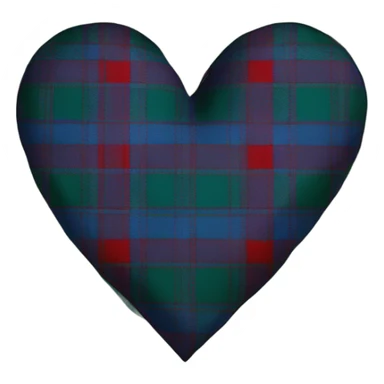 Heart made of smith Scottish tartan  sticker