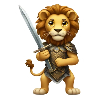 Lion with a sword  sticker
