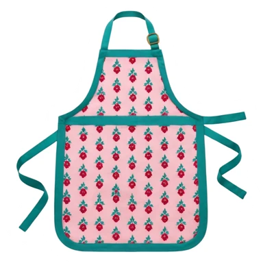 Pink teal and red apron  sticker