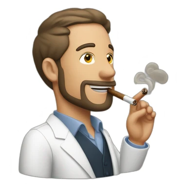 tobi lutke smoking a shopify branded cigar sticker